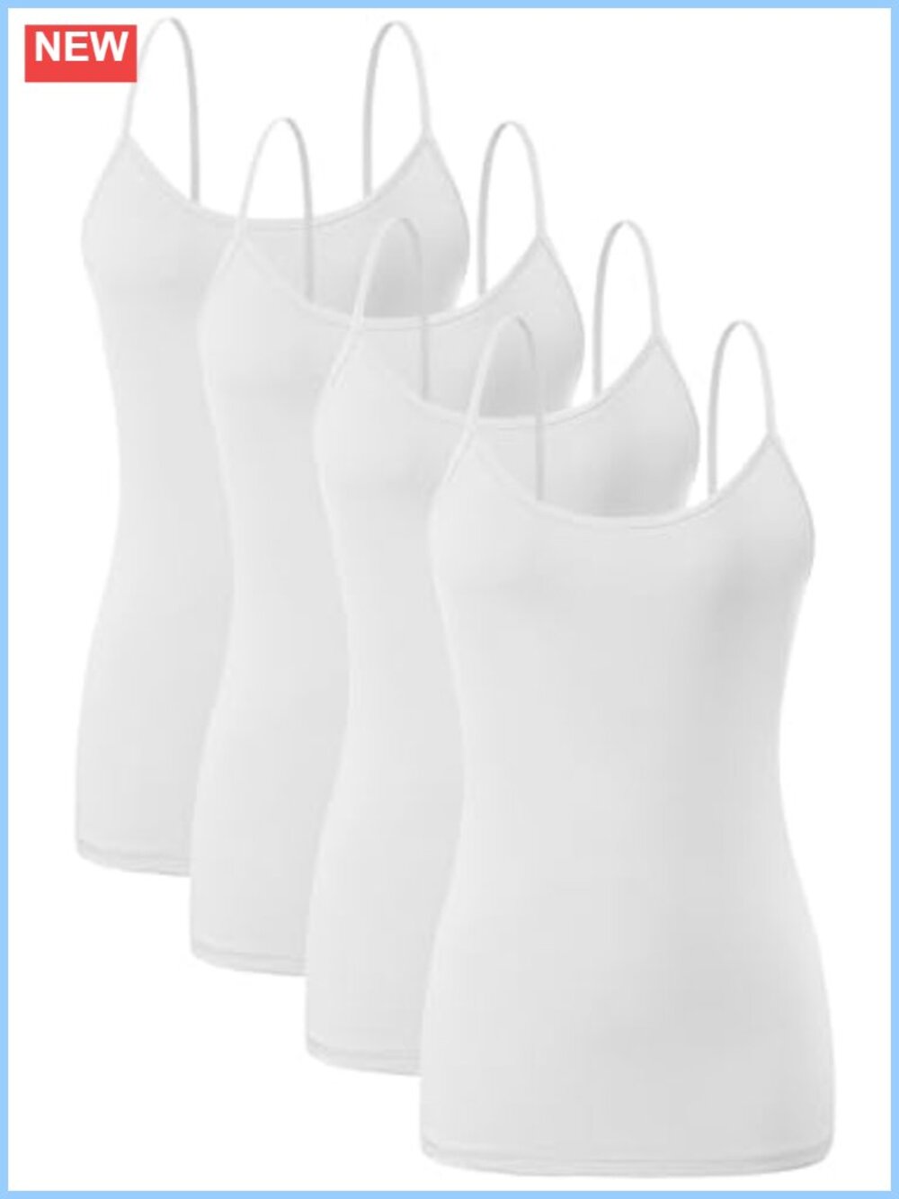 Modal Spandex Camisole Adjustable Spaghetti Strap Sleeveless Layering Tank Top